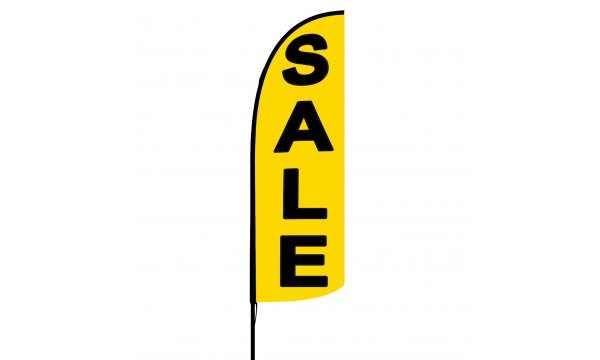 Sale Yellow Custom Advertising Flag
